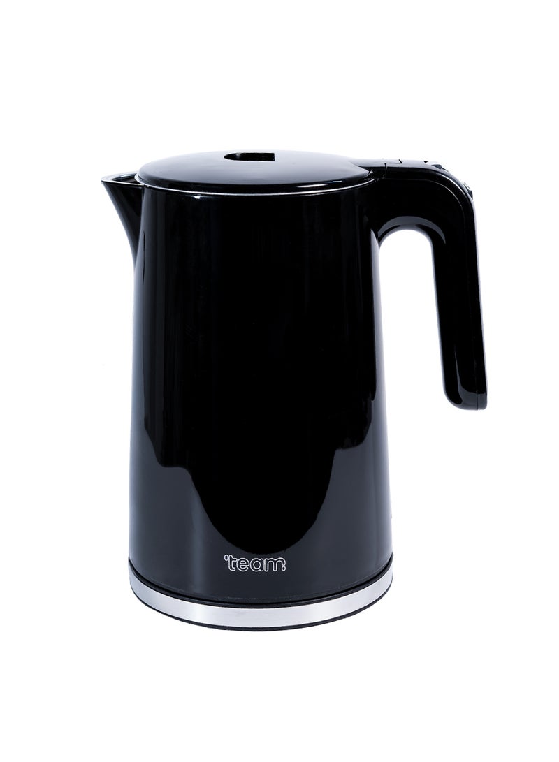 TEAM Electric Kettle, 1.7L Double‑Wall Stainless Steel Kettle | 1500W Fast Boil, Auto‑Off, Boil‑Dry Protection | Cordless BPA‑Free Hot Water Boiler - Image 1